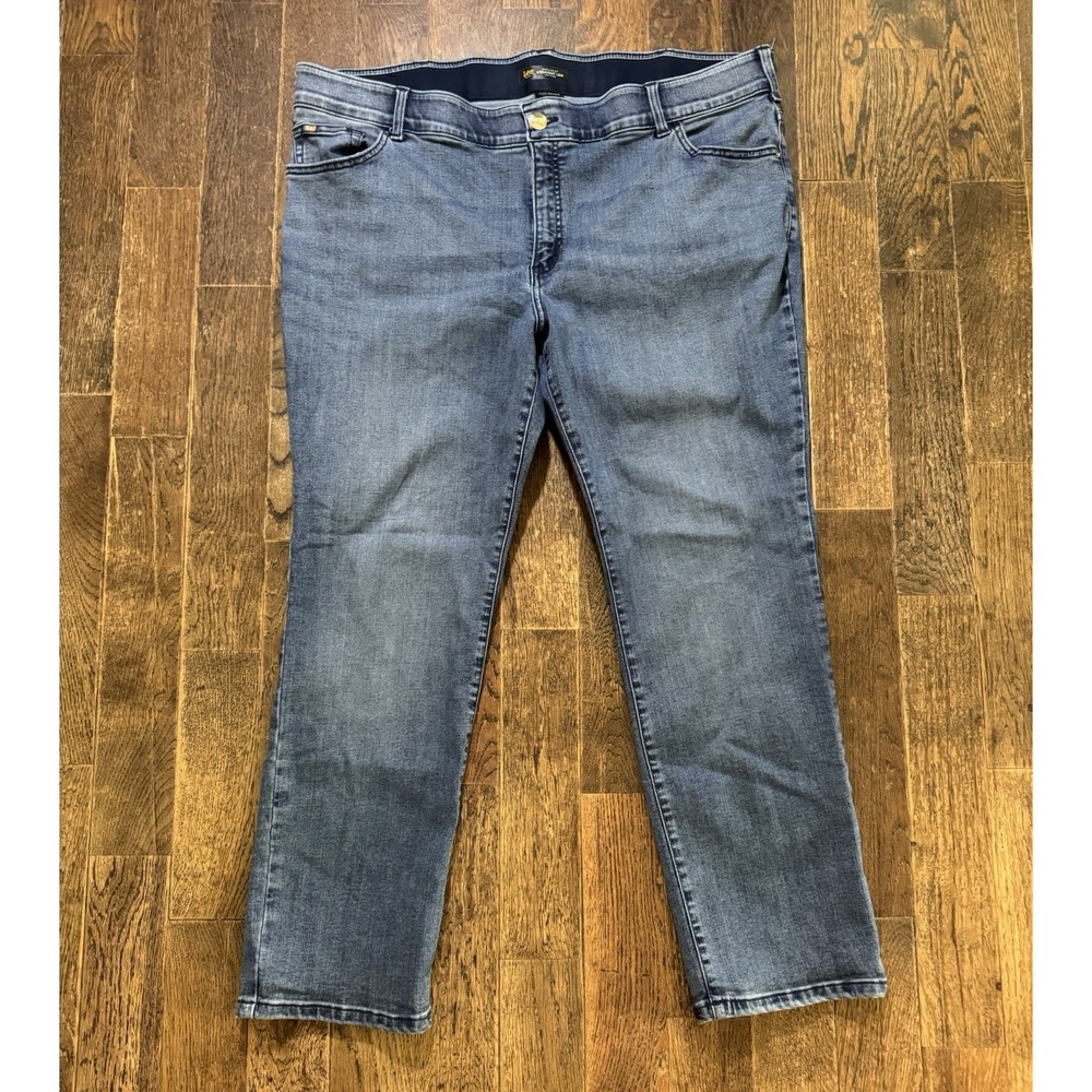 Lee Blue Jeans Women's Plus Size 22W Regular Fit Straight Mid Rise Flex Motion